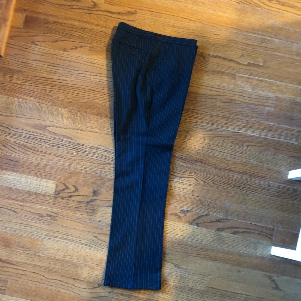 David N Sport Black Pinstriped Pants, Size 6
